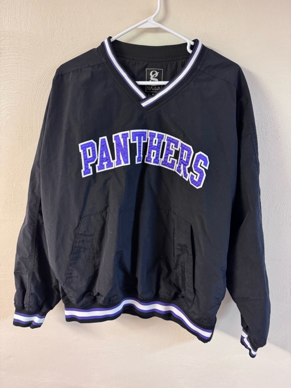 Vintage 90s Panthers Pullover Windbreaker University Of Northern Iowa Large